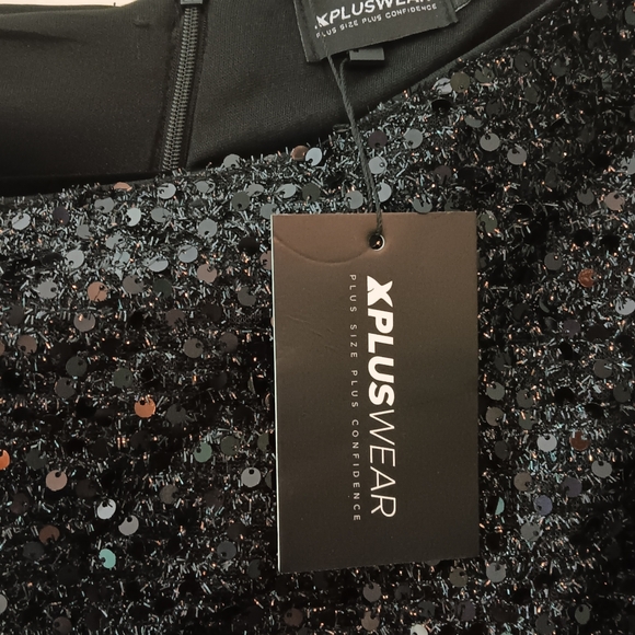 XPLUSWEAR Sequin off the shoulder Jumpsuit - Picture 7 of 7